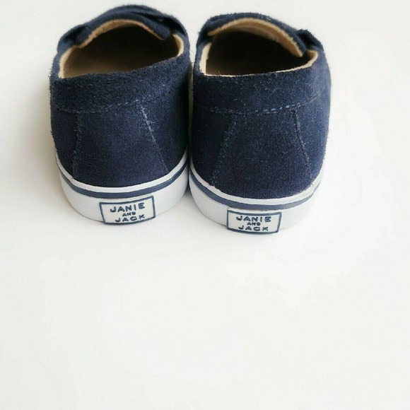 Janie & Jack 9 Leather Suede Driving Loafers Blue - Picture 3 of 8